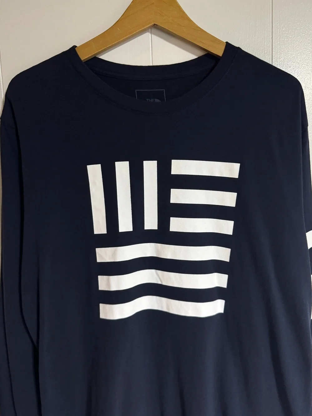 The North Face Navy Blue T-shirt USA Edition Long Sleeve Shirt America
